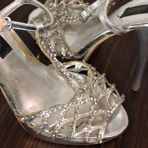 Silver Rhinestone Formal heels